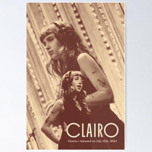 Vista previa del artículo con la obra «Clairo: Póster de encanto», diseñado y vendido por CLOWDE.