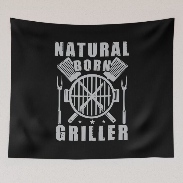 Item preview, Retro Mens Vintage Natural Born Griller Dad Father's Day Tee designed and sold by smartrocket.