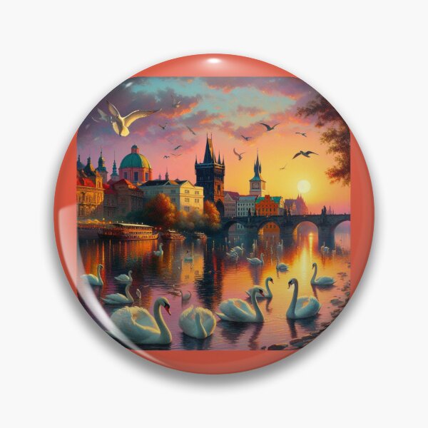 Item preview, Swans on Vltava River Praque designed and sold by daweave77.