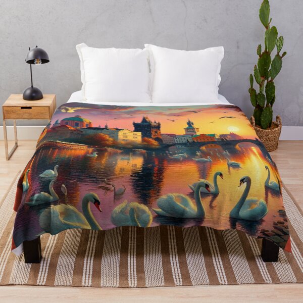 Item preview, Swans on Vltava River Praque designed and sold by daweave77.