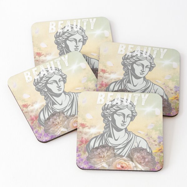 Item preview, Essence of Beauty – Vintage Floral Statue Print designed and sold by mintmono-studio.
