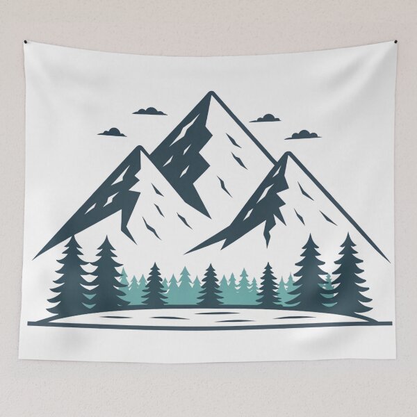 Item preview, cartoon, design, hand draw, out line, illustration, vector, mountain, forest designed and sold by NAVAL00.