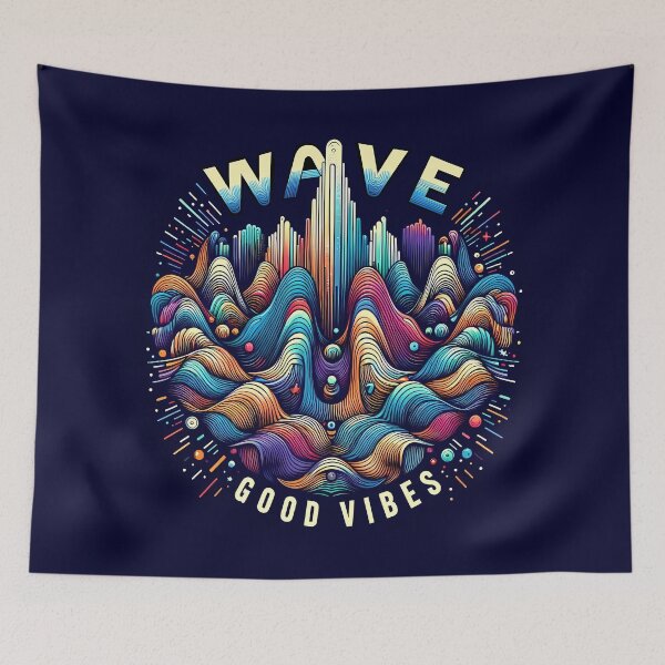Item preview, Wave Good Vibes, typography designed and sold by maxmaj.