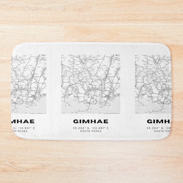Item preview, Minimalist Gimhae Map – Gaya Kingdom City in South Korea Black & White Style designed and sold by RM-Journey.