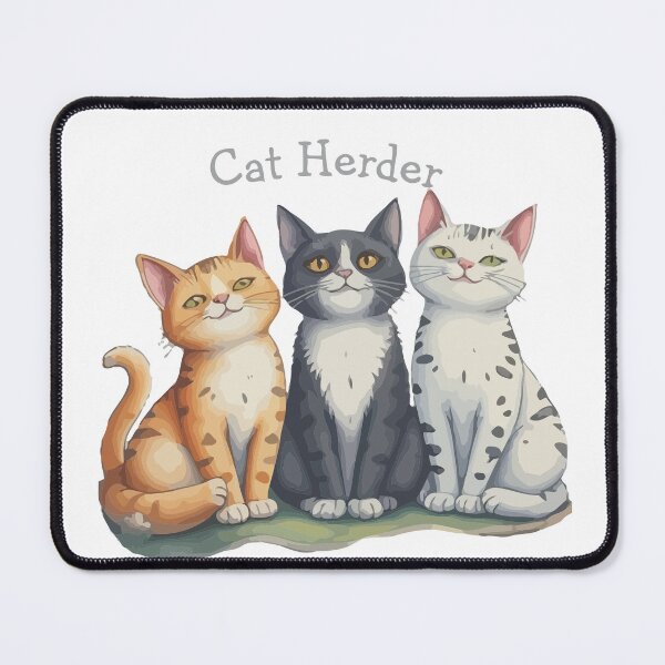 Item preview, Cat Herder – Funny Cartoon Cat Design designed and sold by countrymouse.