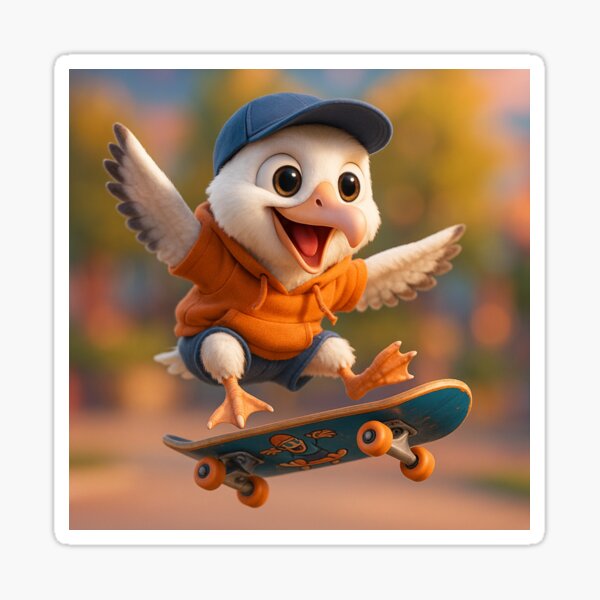 Item preview, Skater Wandering Albatross designed and sold by Sillytoe.