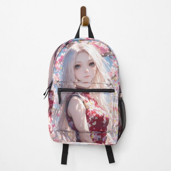 Item preview, Meiko Honma Anohana Anime Girl Cherry Blossom White Hair Peaceful Spring designed and sold by mildaclairmo.