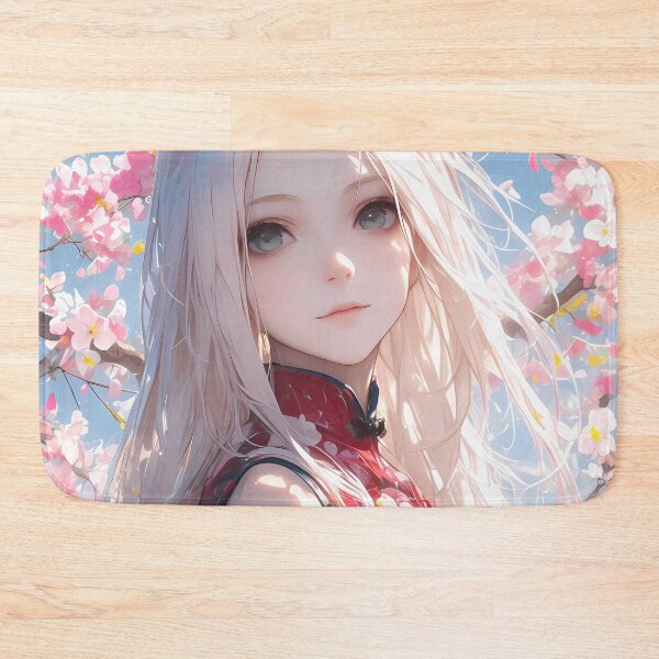 Item preview, Meiko Honma Anohana Anime Girl Cherry Blossom White Hair Peaceful Spring designed and sold by mildaclairmo.