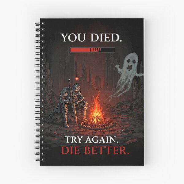 Item preview, YOU DIED – Try Again, Die Better designed and sold by NPCDripGod.