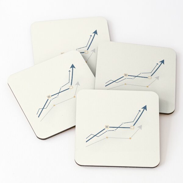 Item preview, Rising Arrows – Minimalist Trading Chart Illustration	 designed and sold by VariedViews.