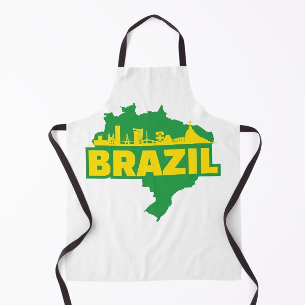 Item preview, Brazil Map and Skyline designed and sold by UNK-Fatigues.