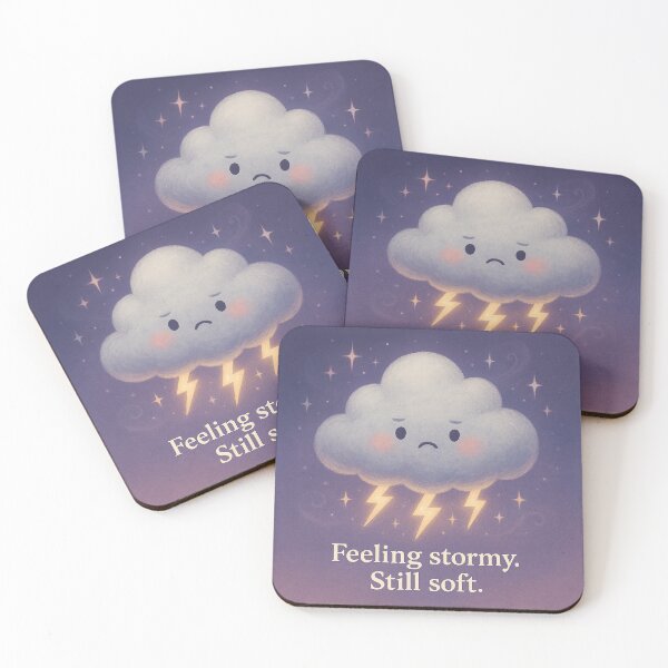 Item preview, Feeling Stormy. Still Soft. – Emotional Cloud Character designed and sold by Neovibe Print.
