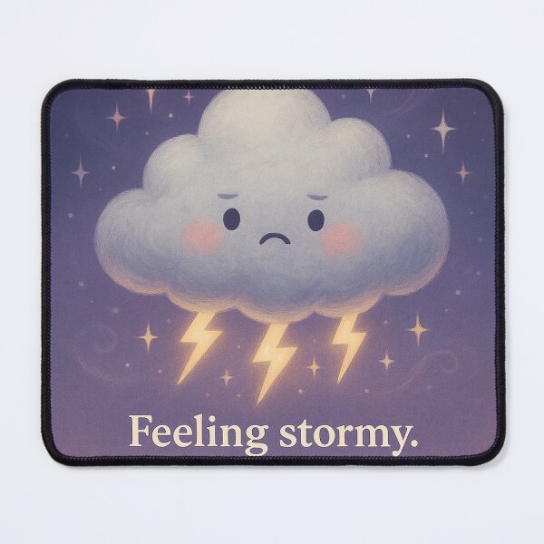 Item preview, Feeling Stormy. Still Soft. – Emotional Cloud Character designed and sold by Neovibe Print.