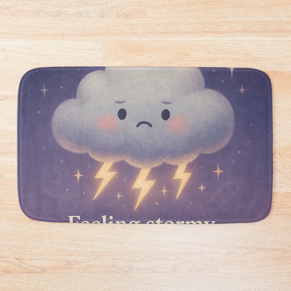 Item preview, Feeling Stormy. Still Soft. – Emotional Cloud Character designed and sold by Neovibe Print.