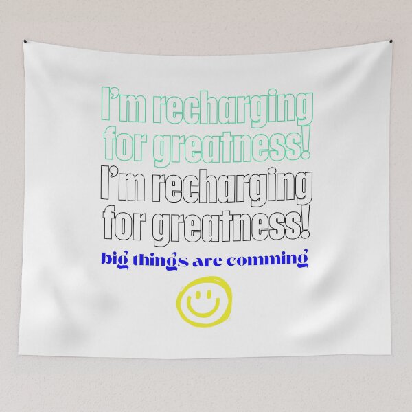 Item preview, I’m Recharging for Greatness Bold Type designed and sold by mintmono-studio.