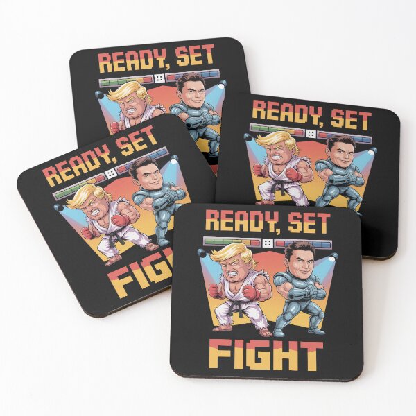 Item preview, Ready Set Fight – Trump vs Elon | Funny Pop Culture Battle Design designed and sold by GiftedExplorer.