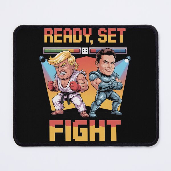 Item preview, Ready Set Fight – Trump vs Elon | Funny Pop Culture Battle Design designed and sold by GiftedExplorer.