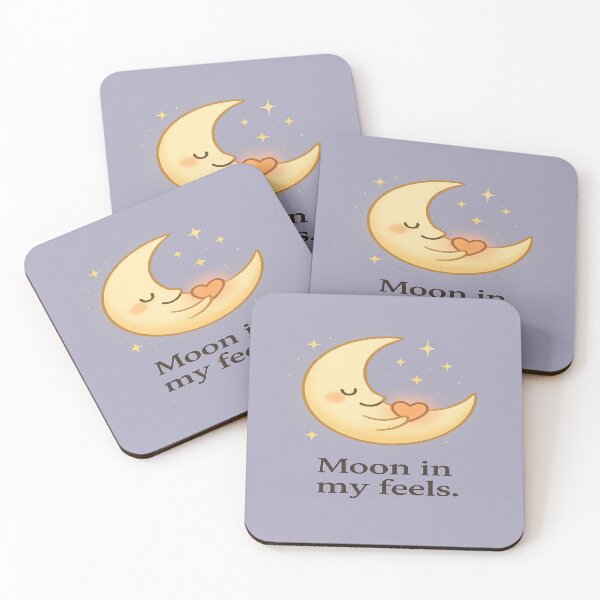 Item preview, Moon in My Feels – Crescent Moon Holding a Heart designed and sold by Neovibe Print.