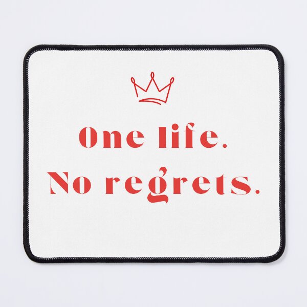 Item preview, One Life No Regrets - Bold Minimal Red Typography designed and sold by mintmono-studio.