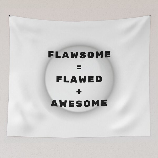 Item preview, Flawsome Motivational Quote Minimal Design designed and sold by mintmono-studio.