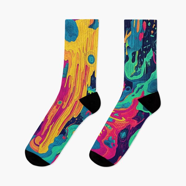 Artikelvorschau, Psychedelische Neonwirbel und optische Täuschung entworfen und verkauft von Myra365Art.