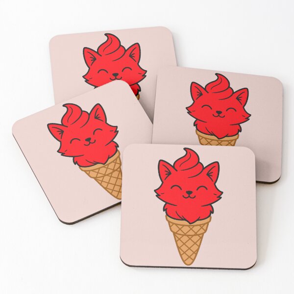 Item preview, Ice Cream Fox - Red designed and sold by AngelMiette.