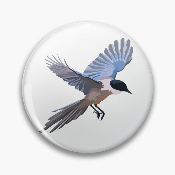 Item preview, BIRDS Collection: Azure-Winged Magpie in Flight, Iberian Bird Wildlife Art designed and sold by Rebecca Creates....