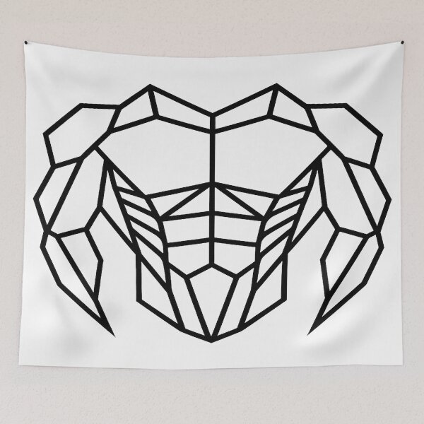 Item preview, Geometric Strength – Bold Muscle Linework Art designed and sold by KindVibeStudio.