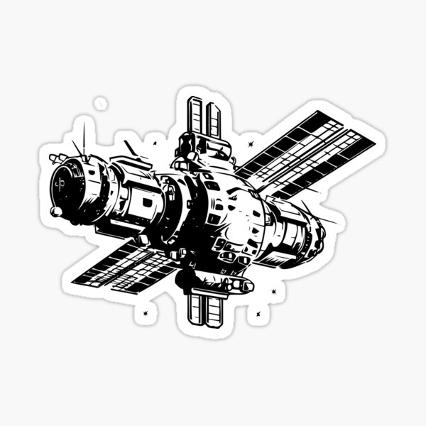 Item preview, Space Stations Outpost Galactic Satellite Cosmic Base designed and sold by inkoutninja.