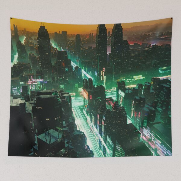 Item preview, Future City of Interwoven Lights designed and sold by AlexSuiArt.