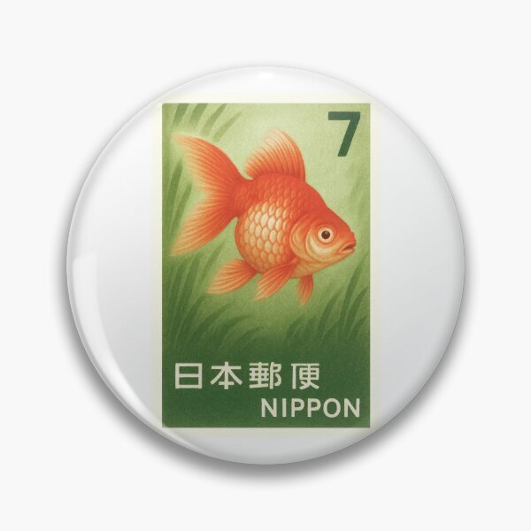 Item preview, 1966 Kingyo Red Goldfish Postage Stamp designed and sold by retrographics.