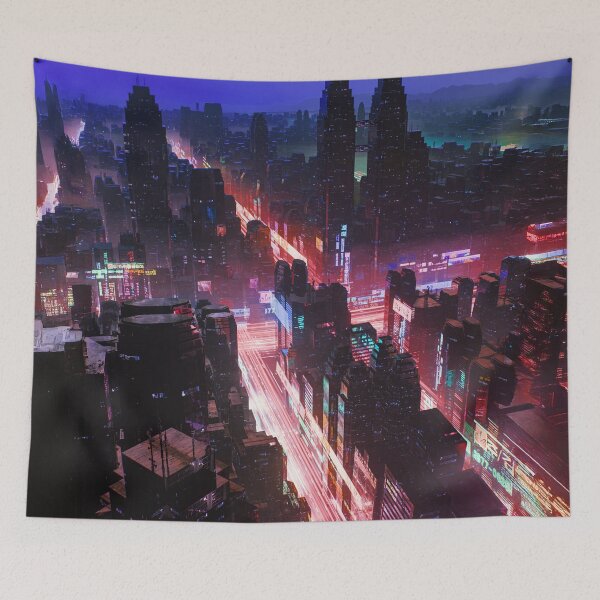 Item preview, Future City of Interwoven Lights designed and sold by AlexSuiArt.