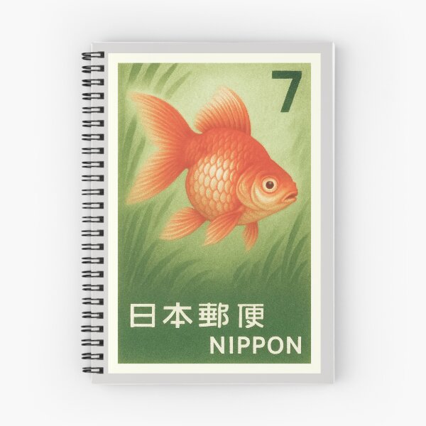 Item preview, 1966 Kingyo Red Goldfish Postage Stamp designed and sold by retrographics.