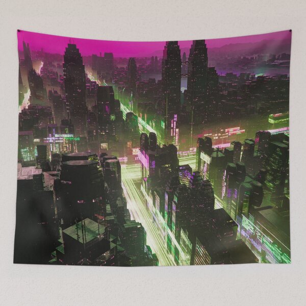 Item preview, Future City of Interwoven Lights designed and sold by AlexSuiArt.