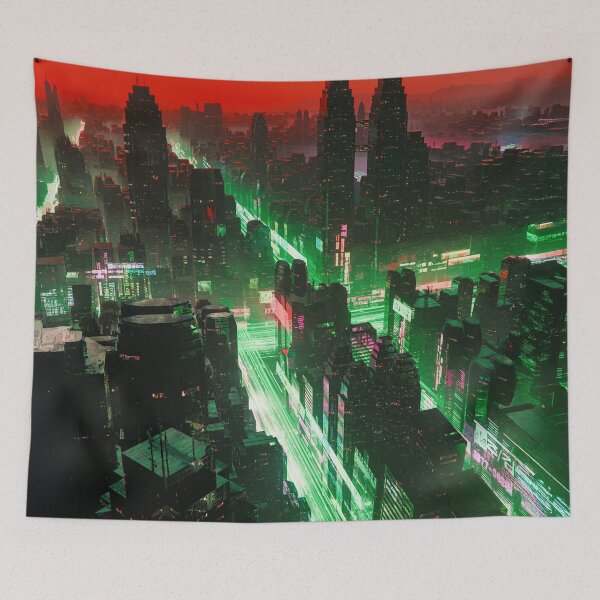 Item preview, Future City of Interwoven Lights designed and sold by AlexSuiArt.