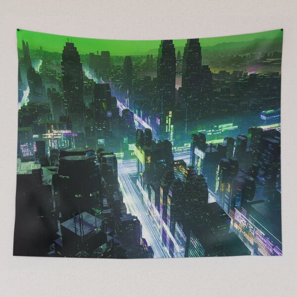 Item preview, Future City of Interwoven Lights designed and sold by AlexSuiArt.