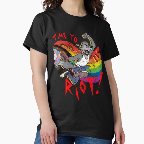 Item preview, Time to Riot! Vintage Furry Pride Month Brick designed and sold by Jackaloo.