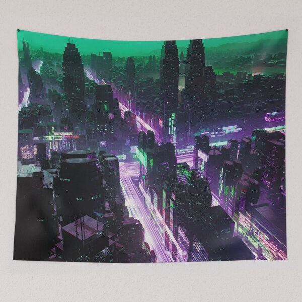Item preview, Future City of Interwoven Lights designed and sold by AlexSuiArt.