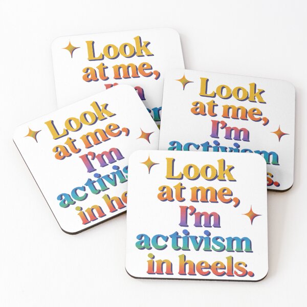 Item preview, HAPPY PRIDE MONTH - look at me i'm activism in heels designed and sold by SbrenArt.