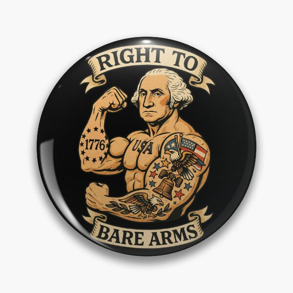 Item preview, Right to Bare Arms – Funny Patriotic George Washington Tattoo Design	 designed and sold by Victor Shadehorn.