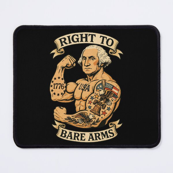Item preview, Right to Bare Arms – Funny Patriotic George Washington Tattoo Design	 designed and sold by Victor Shadehorn.