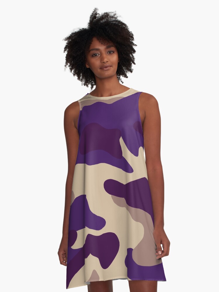 purple camouflage dress