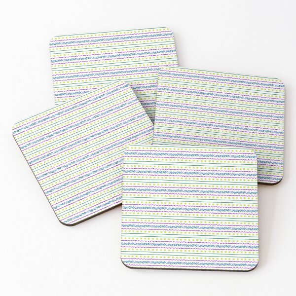 Item preview, Pastel Geometric Stripe Heart – Teal, Lime & Purple Accent Design designed and sold by larissa-myrie.