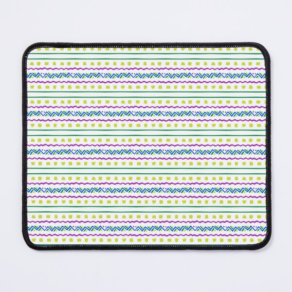 Item preview, Pastel Geometric Stripe Heart – Teal, Lime & Purple Accent Design designed and sold by larissa-myrie.