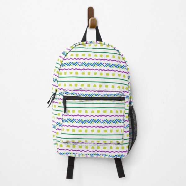 Item preview, Pastel Geometric Stripe Heart – Teal, Lime & Purple Accent Design designed and sold by larissa-myrie.