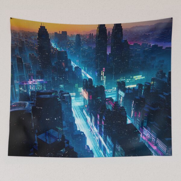 Item preview, Future City of Interwoven Lights designed and sold by AlexSuiArt.