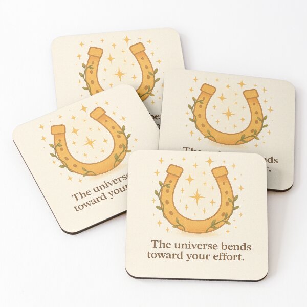 Item preview, Cosmic Resilience – Horseshoe Luck Quote designed and sold by Neovibe Print.