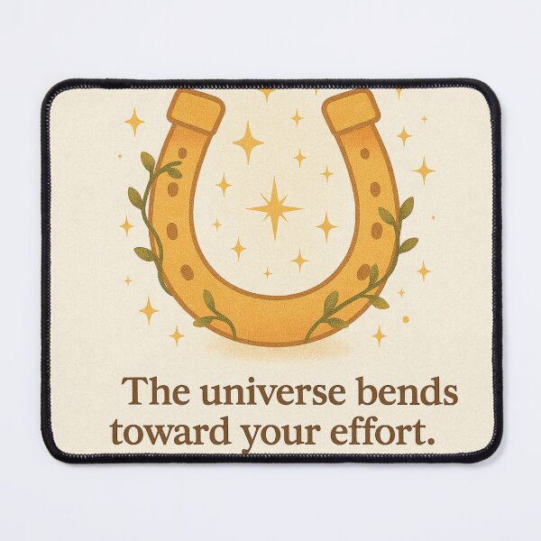 Item preview, Cosmic Resilience – Horseshoe Luck Quote designed and sold by Neovibe Print.