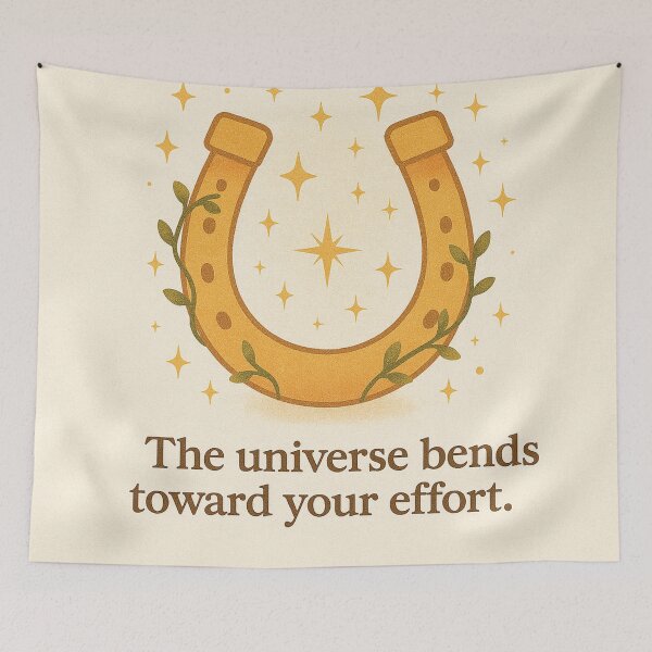 Item preview, Cosmic Resilience – Horseshoe Luck Quote designed and sold by Neovibe Print.