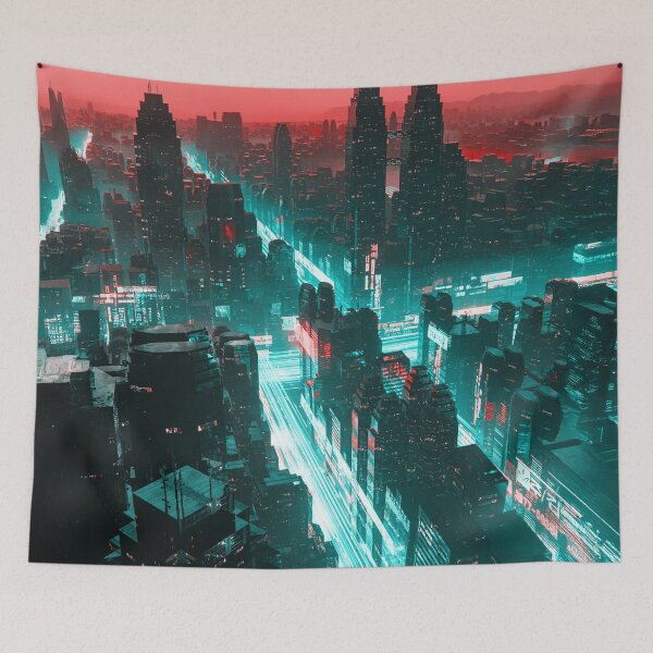Item preview, Future City of Interwoven Lights designed and sold by AlexSuiArt.